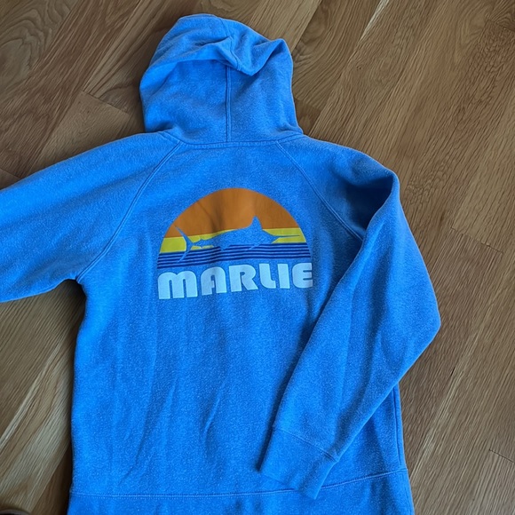 Kids white marlie sweatshirt. Excellent condition. zip up soft hoodie. - Picture 2 of 2